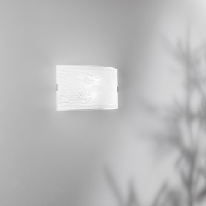 Applique da interno 2 luci E27 bianca in vetro Luce Ambiente e Design KARDIO - foto 5