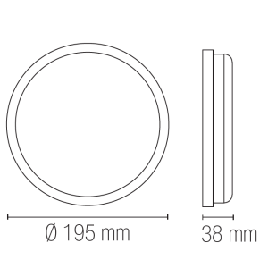Plafoniera LED da esterno 18W 4000K IP65 bianca Intec - foto 5