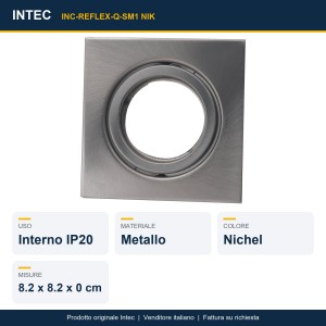 Struttura incasso quadrata orientabile in metallo nichel Intec - foto 2