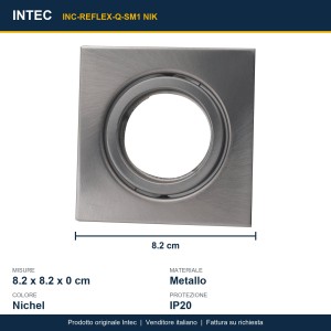 Struttura incasso quadrata orientabile in metallo nichel Intec - foto 3