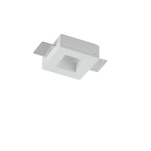 Faretto da incasso quadrato in gesso bianco 1xGU10 Intec - foto 5