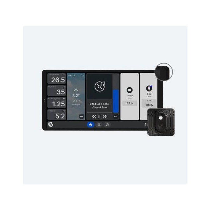 Shelly Pannello a muro grande Wall Display X2 Nero + Sensore BLU H&T Nero Shelly Pannello a muro grande Wall Display X2 Nero + Sensore BLU H&T Nero