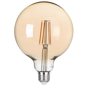 Lampadina LED decorativa G125 E27 8W 2500K ambra Intec - foto 4