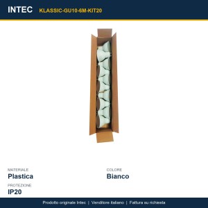 Lampadina LED GU10 6W 4000K, confezione da 20 pezzi Intec - foto 3