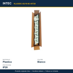 Lampadina LED GU10 6W 3000K, confezione da 20 pezzi Intec - foto 3