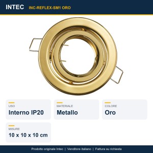 Struttura incasso orientabile oro IP20 Intec - foto 2
