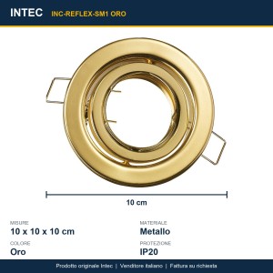Struttura incasso orientabile oro IP20 Intec - foto 3