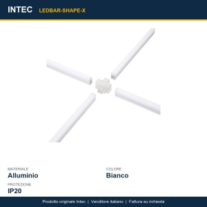 Connettore a X per barra LED SHAPE bianco Intec - foto 3