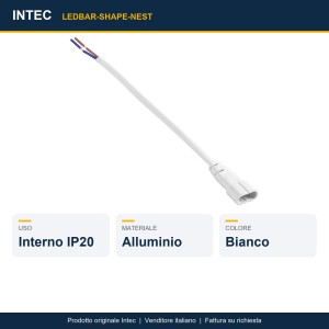Innesto elettrico barra LED SHAPE bianco IP20 Intec - foto 2