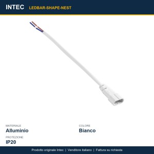 Innesto elettrico barra LED SHAPE bianco IP20 Intec - foto 3