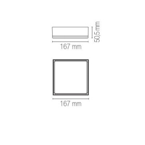 Plafoniera LED quadrata 22W 3000/4000K bianca Intec KLIO - foto 4