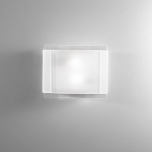 Plafoniera 2 luci E27 bianca in vetro RIGHE Luce Ambiente e Design - foto 4