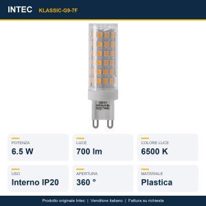 Lampadina LED G9 6,5W 6500K Intec - foto 2