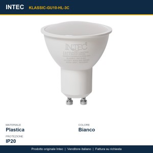 Lampadina LED GU10 3W 3000K 475 lm Intec - foto 3