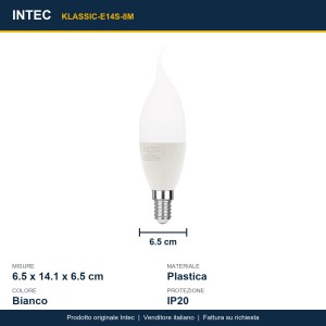 Lampadina LED E14 8W 4000K Intec - foto 3