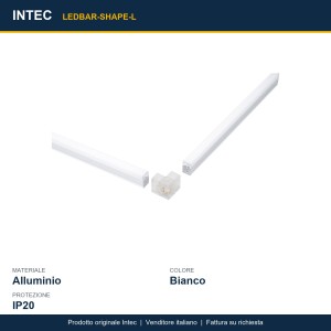 Connettore a L per barra LED SHAPE Bianco Intec - foto 3