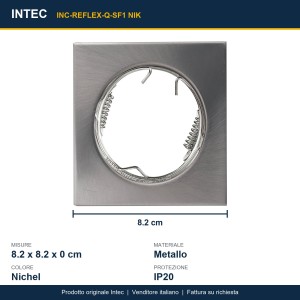 Struttura da incasso quadrata in metallo nichel Intec - foto 3