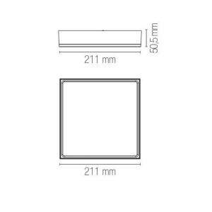 Plafoniera LED CCT 36W bianca 3000K/4000K Intec KLIO - foto 4