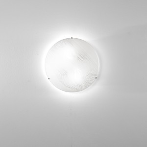 Plafoniera 30 cm 2xE27 in vetro bianco KARDIO Luce Ambiente e Design - foto 4