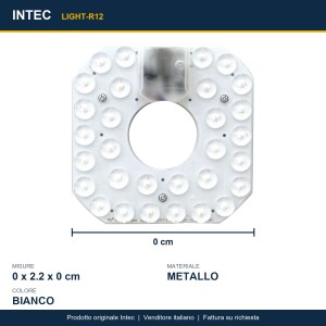 Modulo LED circolare 8W CCT 3000-4000-6500K bianco Intec - foto 3