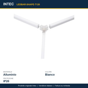 Connettore a 3 angoli 120° per barra LED SHAPE Intec - foto 3