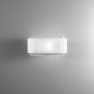 Applique da interno E27 bianca 1 luce in vetro RIGHE Luce Ambiente e Design - foto 5