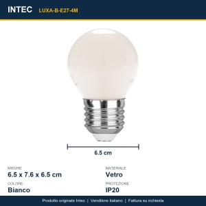 Lampadina LED E27 G45 4W 4000K 400lm Intec - foto 3