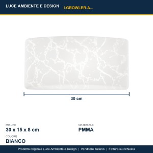 Applique LED CCT 12W 3000/4500/6500K bianca Luce Ambiente e Design Growler - foto 3