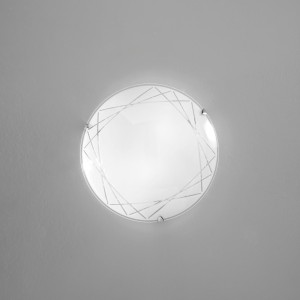 Plafoniera in vetro bianco Ø30 cm 2 luci E27 Luce Ambiente e Design - foto 5
