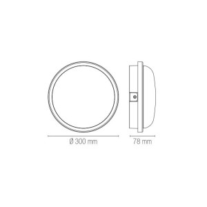 Plafoniera da esterno LED 28W 4000K IP65 argento Intec - foto 4