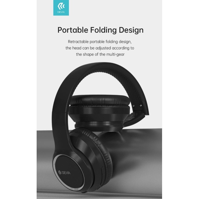 Cuffia wireless EM039 bluetooth V. 5.2 ricaricabile Nera Cuffia wireless EM039 bluetooth V. 5.2 ricaricabile Nera