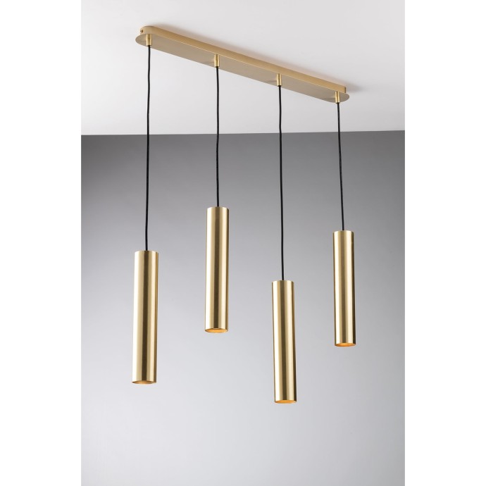 Sospensione FLUKE 4 luci GU10 oro Luce Ambiente e Design