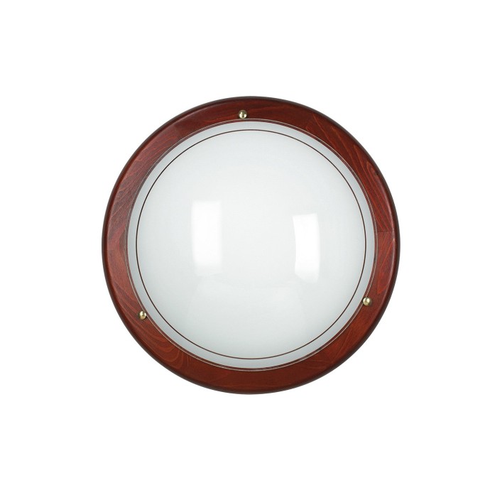 Plafoniera 40 cm in legno e vetro 2 luci E27 Luce Ambiente e Design