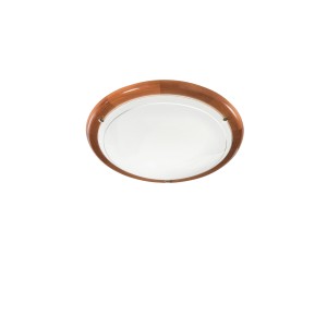 Plafoniera 40 cm in legno e vetro 2 luci E27 Luce Ambiente e Design - foto 2