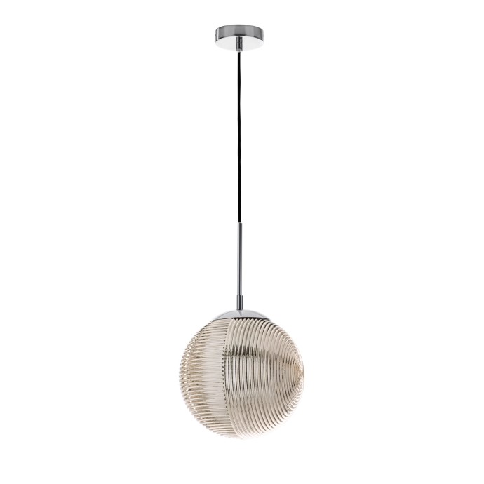 Sospensione 1 luce E27 in vetro grigio GREENWICH Luce Ambiente e Design