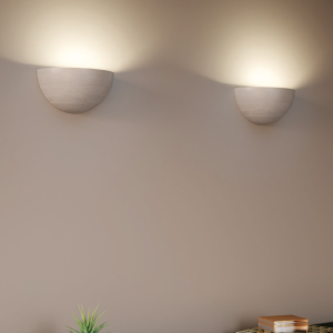 Applique da interno E27 31 cm gesso bianco Luce Ambiente e Design MORITZ - foto 2