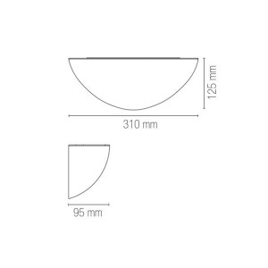 Applique da interno E27 31 cm gesso bianco Luce Ambiente e Design MORITZ - foto 3