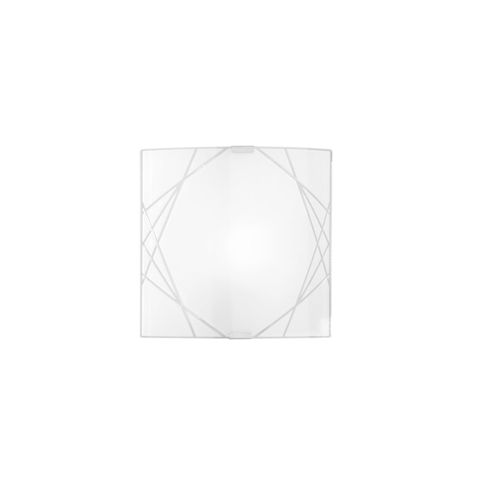 Applique da interno in vetro bianco 26x26 cm E27 Luce Ambiente e Design