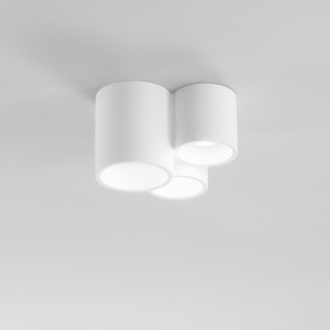 Plafoniera 3 luci GU10 in gesso bianco verniciabile Luce Ambiente e Design - foto 4