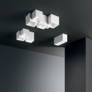 Plafoniera 3 luci GU10 in gesso bianco Luce Ambiente e Design - foto 2