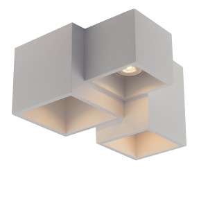Plafoniera 3 luci GU10 in gesso bianco Luce Ambiente e Design - foto 3