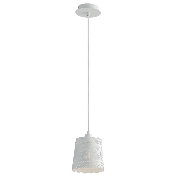 Sospensione CLUNY E14 bianca in metallo 14 cm Luce Ambiente e Design