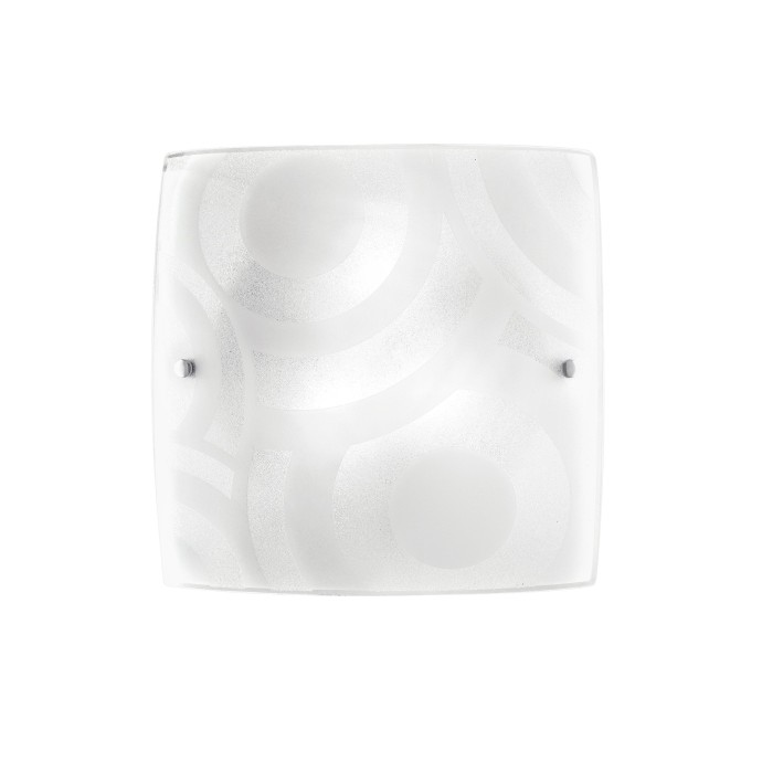 Plafoniera MIRO quadrata in vetro bianco 40 cm 3 luci E27 Luce Ambiente e Design