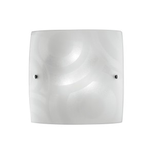 Plafoniera MIRO quadrata in vetro bianco 40 cm 3 luci E27 Luce Ambiente e Design - foto 2