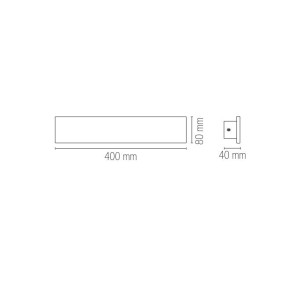 Applique LED 4000K 40 cm bianca Luce Ambiente e Design ORTISEI - foto 4