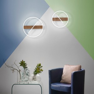 Plafoniera LED CCT 26W Azimuth, legno e nero - Luce Ambiente e Design - foto 4