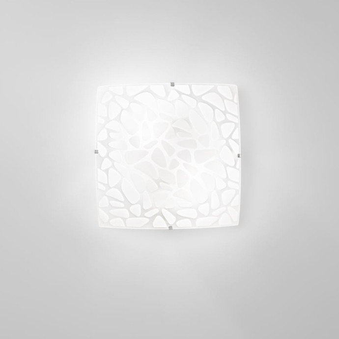 Plafoniera 30cm bianca 2 luci E27 ISLAND Luce Ambiente e Design