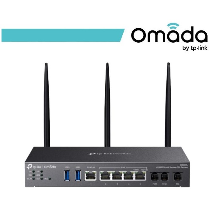 Omada Gateway Desktop Gigabit Wi-Fi 6 AX3000 DSL - DR3650v