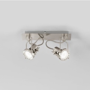Spot 2 luci GU10 2700K nichel FAN Europe TECHNO - foto 4