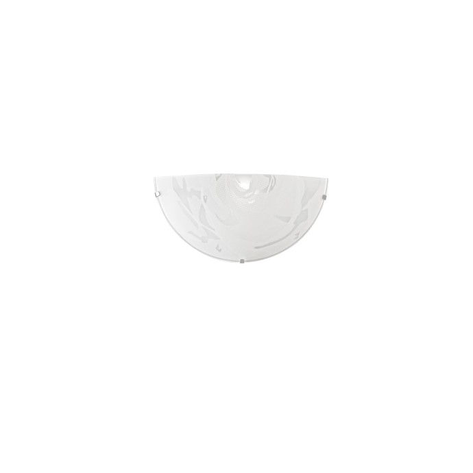 Applique da interno in vetro bianco E27 1 luce 30x15 cm Luce Ambiente e Design